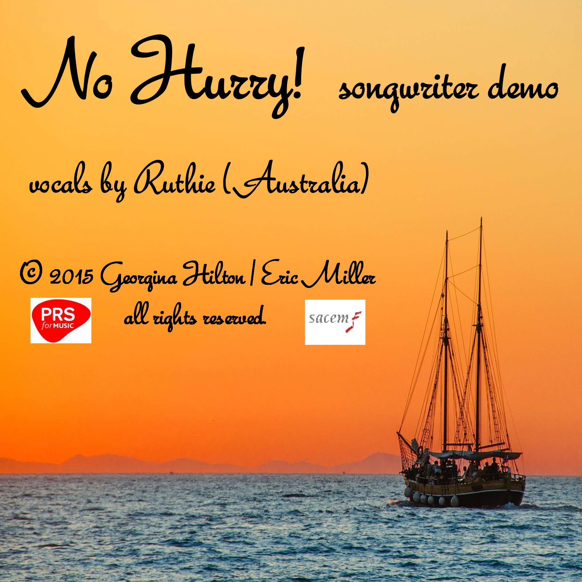 'No Hurry!'  new folk / country songwriter demo with vocals by Ruthie (Australia)