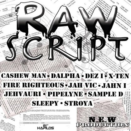 Cover Artwork @digital downloading outlets and Distributing Company for the original RAW SCRIPT RIDDIM ALBUM Compilation Tracks.